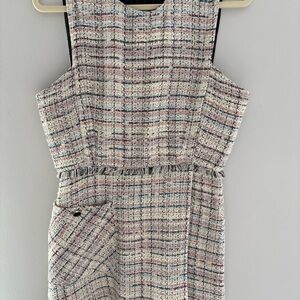 Zara Chic Multicolor Tweed Dress